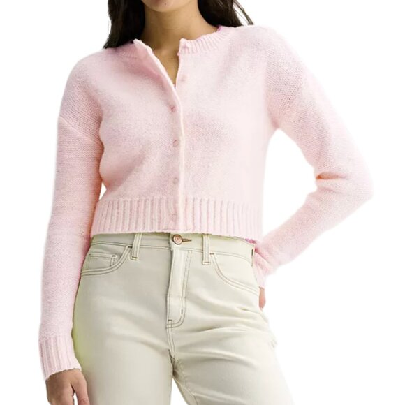 Sugar Moon Cardigan Button-Front Light Pink - Picture 1 of 14